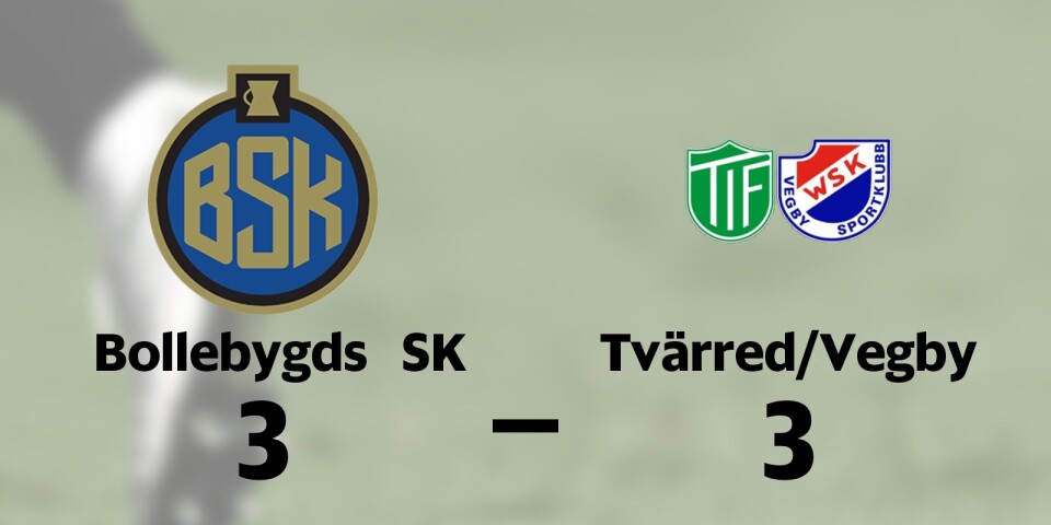 Tvärred/Vegby kryssade mot Bollebygds SK