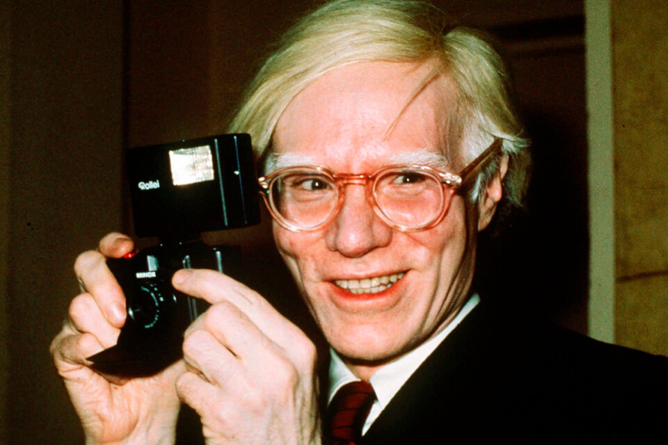 Konstnären Andy Warhol i New York 1976. Arkivbild.