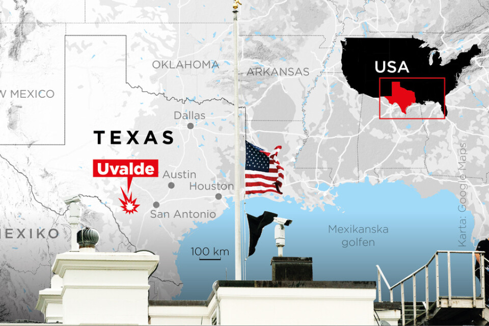 Över 20 personer har skjutits till döds i Uvalde i Texas.