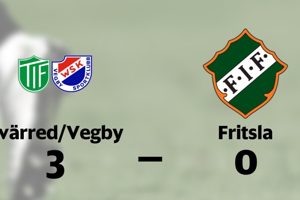 Tvärred/Vegby segrade mot Fritsla på hemmaplan