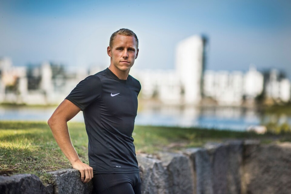 Fotbollsdomaren Mattis Andersson från Torsås har varit ambassadör för Ironman Kalmar under det senaste året.