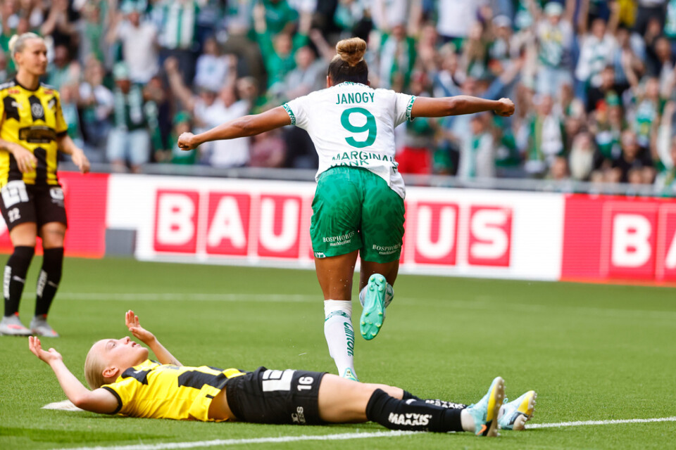 Hammarbys Madelen Janogy blev stor matchhjälte med sina mål i cupfinalen mot Häcken.
