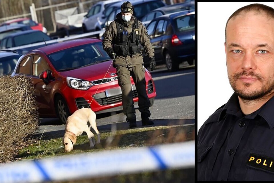 Polisen spårhund letade spår efter nattens skjutning på Götagatan. Rickard Lundqvist, polisens presstalesperson, säger att man tittar på eventuella samband med tidigare händelser.