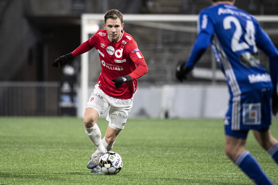 Johan Bertilsson har gjort 18 mål för Degerfors i superettan i år. Arkivbild.