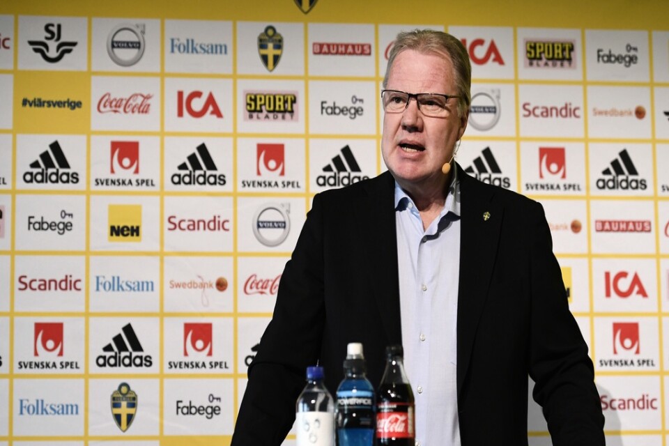 Karl-Erik Nilsson, ordförande för Svenska fotbollförbundet, är inte övertygad av Norges förslag. Arkivbild.