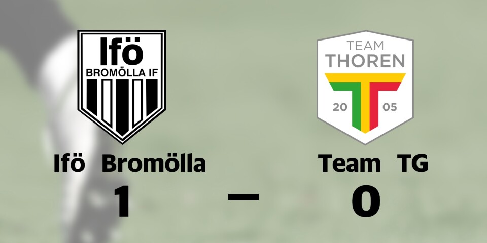 Ifö Bromölla vann mot Team TG