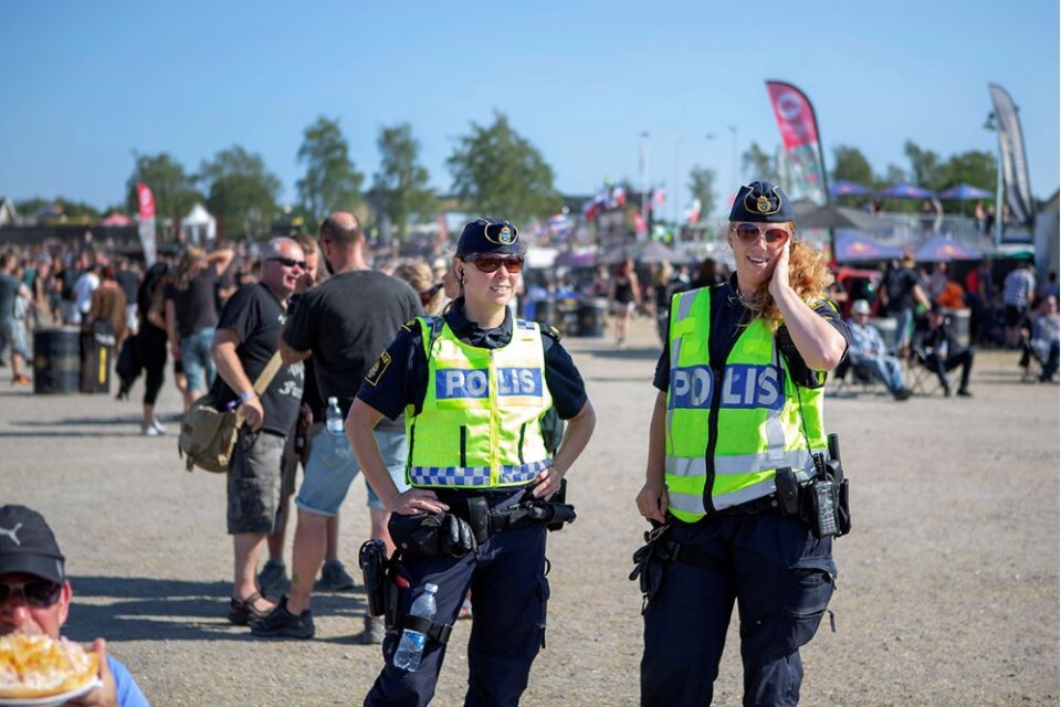 En lugn Sweden Rock Festival, tycker polisen.
Foto: Polisen
