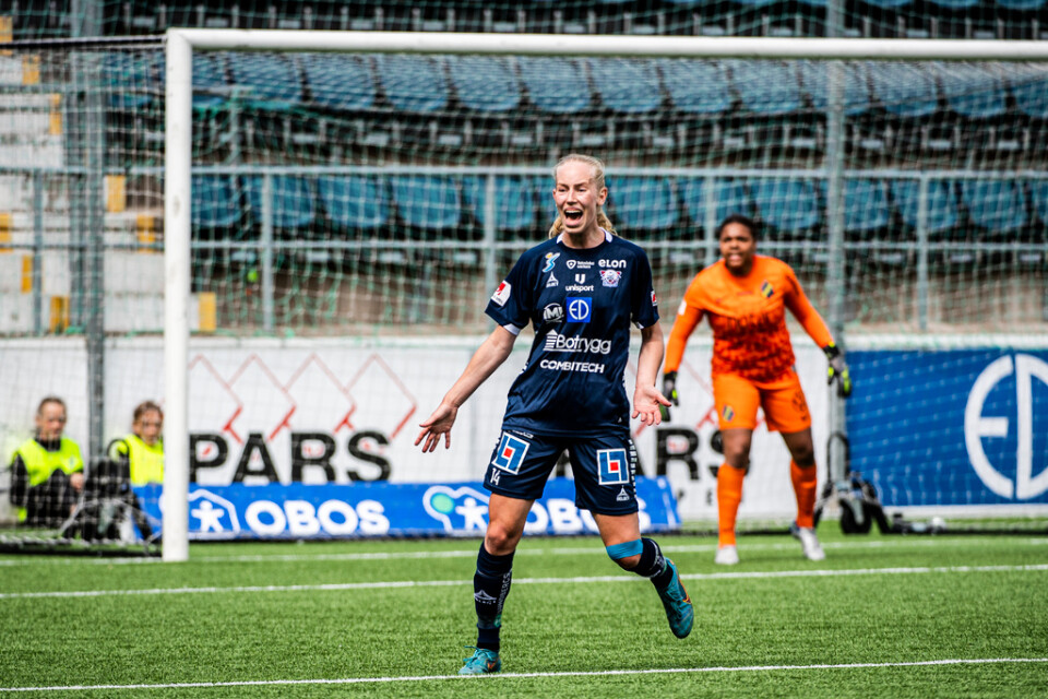 Linköpings Amalie Jørgensen Vangsgaard gjorde fyra mål mot Eskilstuna.