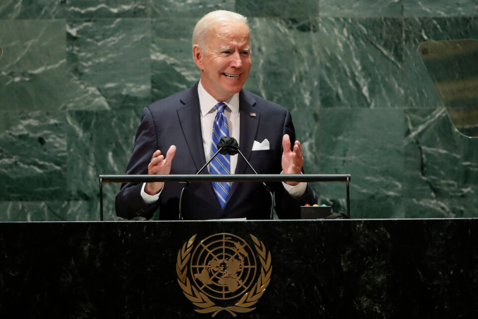 USA:s president President Joe Biden i FN.
