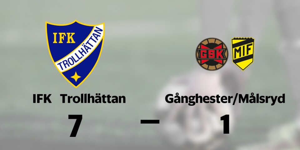 Tung förlust för Gånghester/Målsryd borta mot IFK Trollhättan