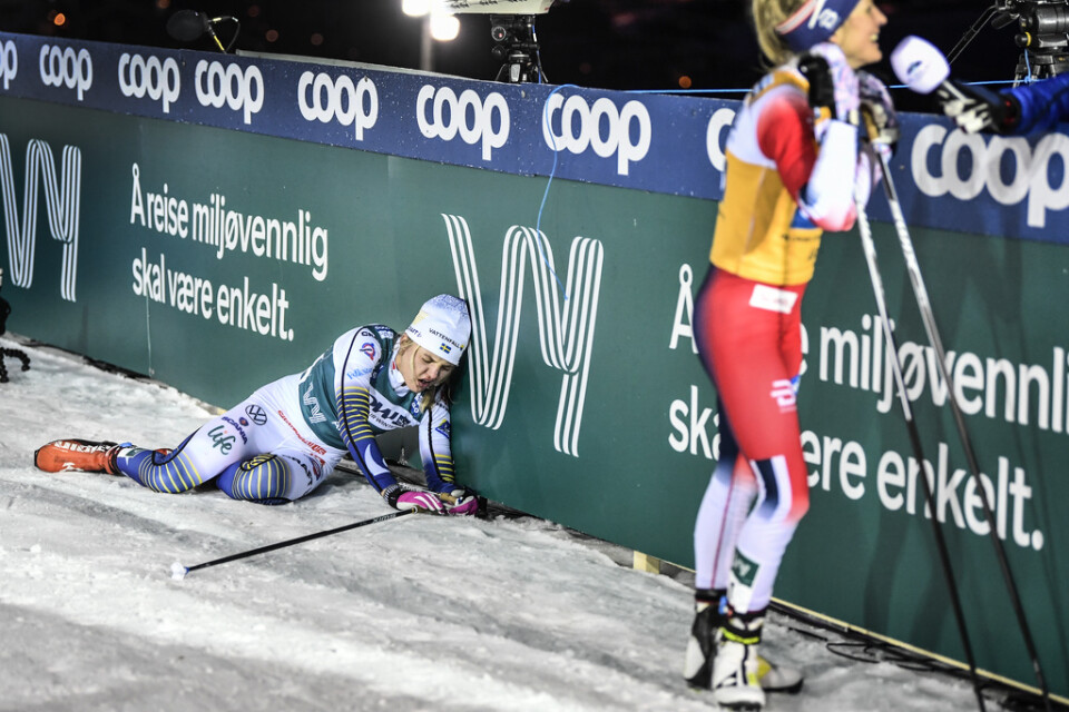Sveriges Linn Svahn brukar vara flera nivåer bättre än Therese Johaug i sprint. Men i Åres speciella sprint uppför slalombacken var hon chanslös mot norskan.