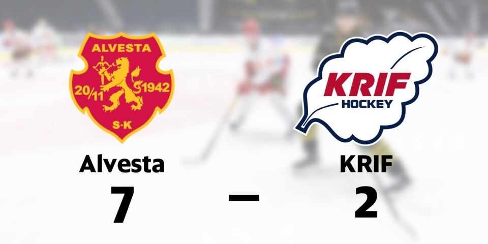 Alvesta SK vann mot KRIF Hockey