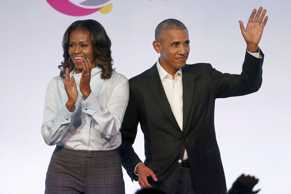 Paret Obama har slutit ett avtal med Spotify. Arkivbild.