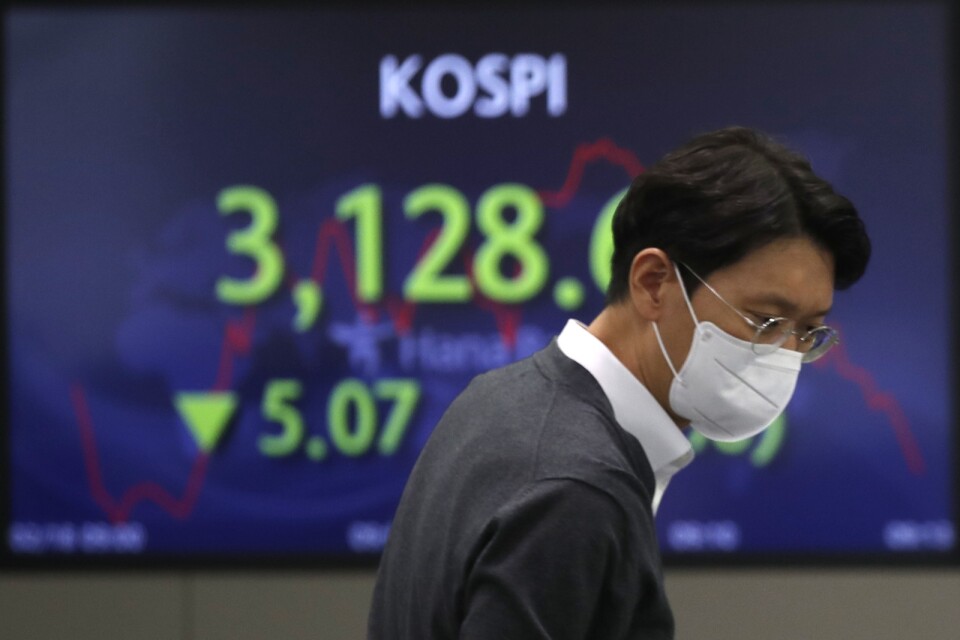 Seoulbörsen sjunker, liksom övriga ledande börser i Asien. Arkivbild.