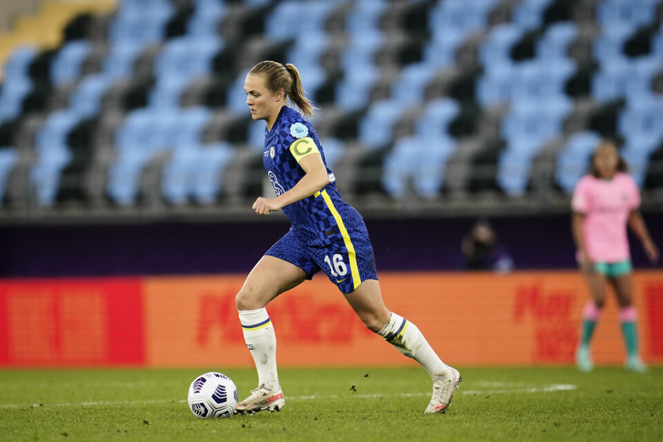 Magdalena Erikssons, Zecira Musovics och Johanna Rytting Kaneryds Chelsea är klart för semifinal i FA-cupen. Arkivbild.