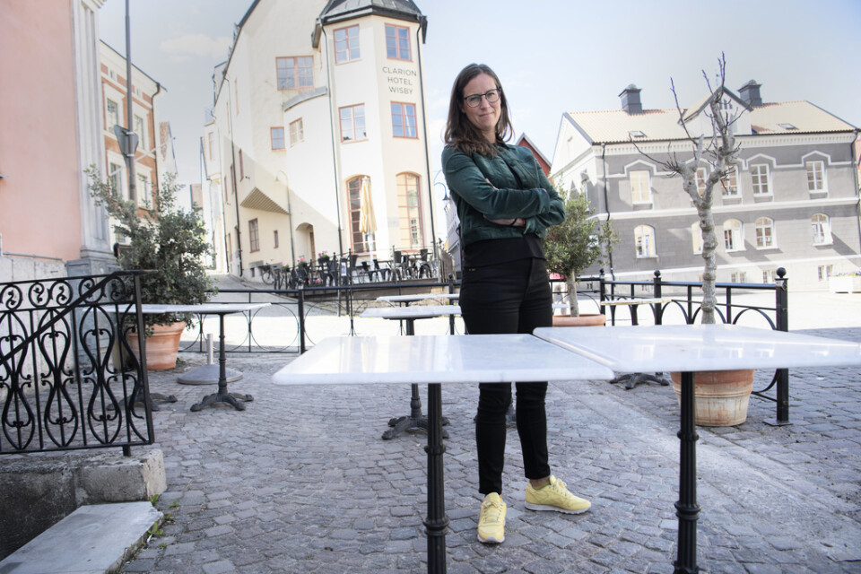 Frida Ganshed, verksamhetsledare på Gotlands förenade besöksnäring, tror att arbetslöshet och konkurser är att vänta om turisterna uteblir.