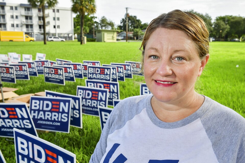 Laura Hill i Miami, aktiv demokrat som till vardags jobbar med miljöfrågor.