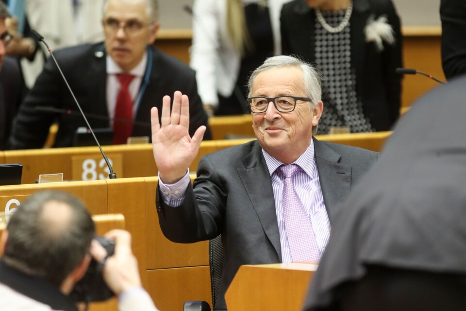 EU-kommissionens ordförande Jean-Claude Juncker presenterar ett svårsmält budgetförslag.