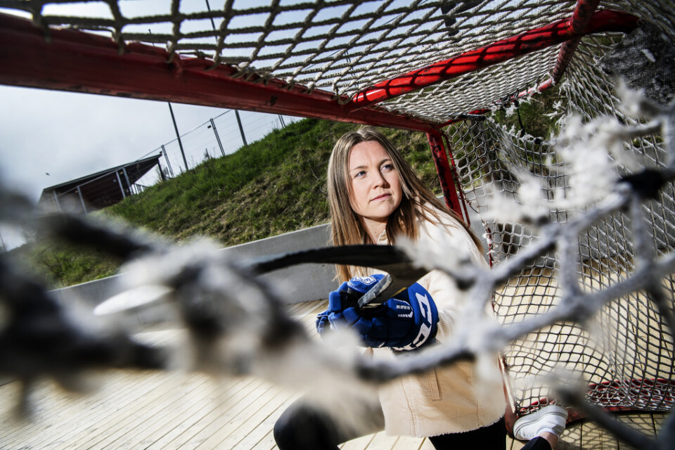 Leksands Hanna Sköld deltog i tandskyddsprojektet som syftar till att minska hjärnskakningar inom ishockeyn.