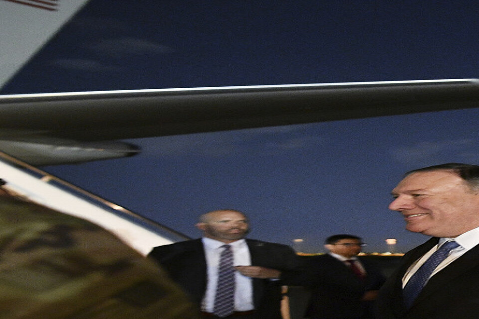 USA:s utrikesminister Mike Pompeo anlände till Iraks huvudstad Bagdad på tisdagen.