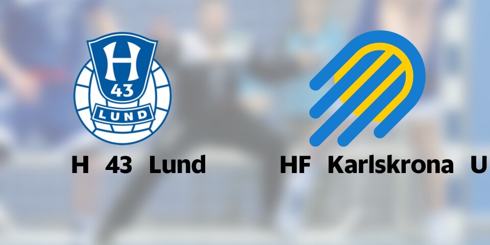 HF Karlskrona U jagar seger mot H 43 Lund