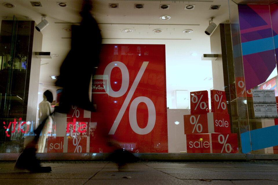 Tysk inflation bekräftas på över 10 procent. Arkivbild