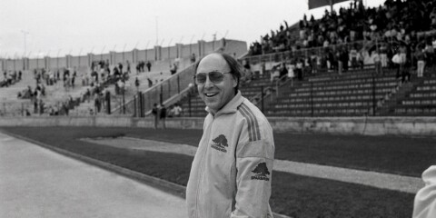 Lars ”Laban” Arnesson som förbundskapten 1985.