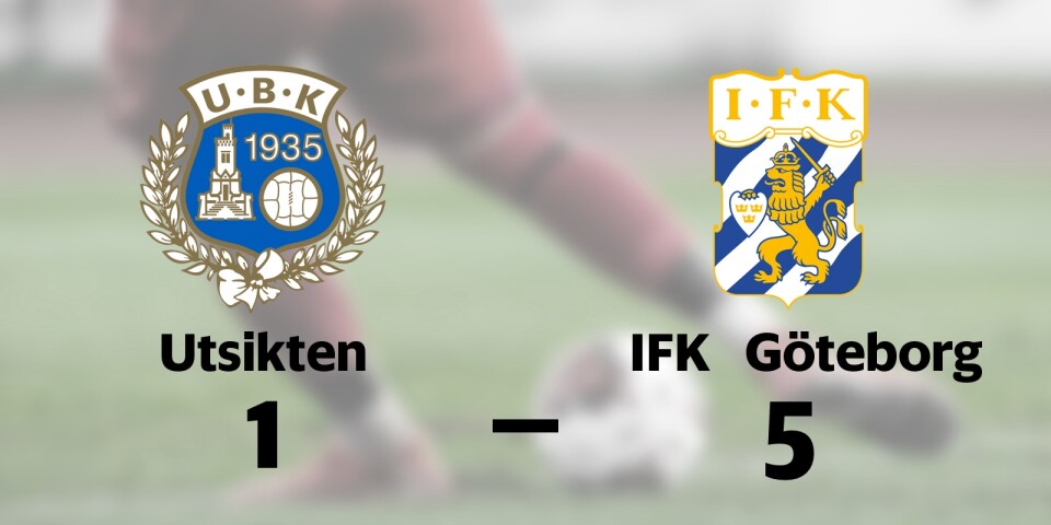 IFK Göteborg segrare borta mot Utsikten