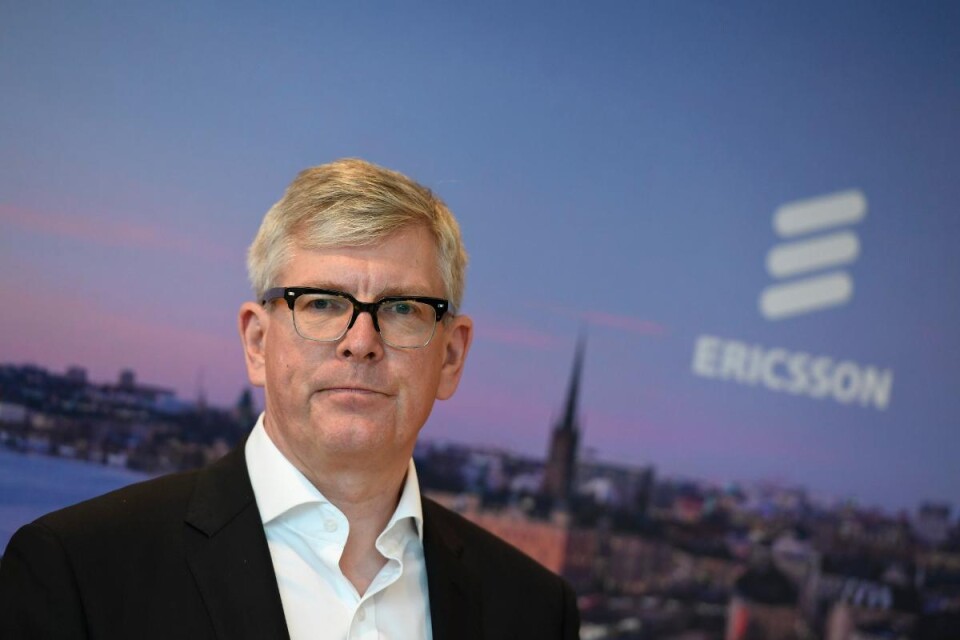 Ericsson, med vd Börje Ekholm, ska bygga ut mobiloperatören Tres nätverk i Sverige och Danmark. Arkivbild. Foto: Pontus Lundahl/TT