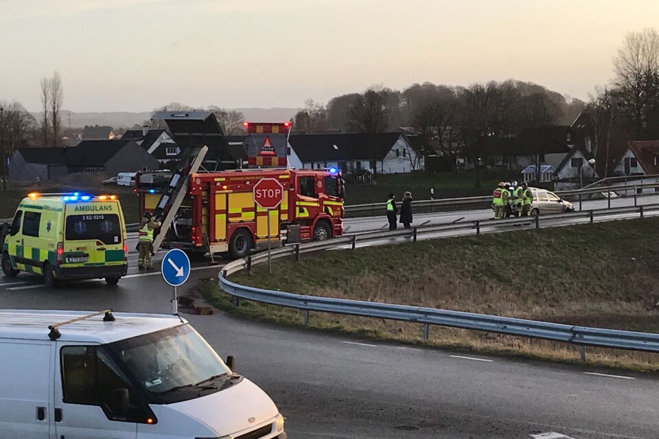 Olyckan inträffade vid Sandåkraavfarten.