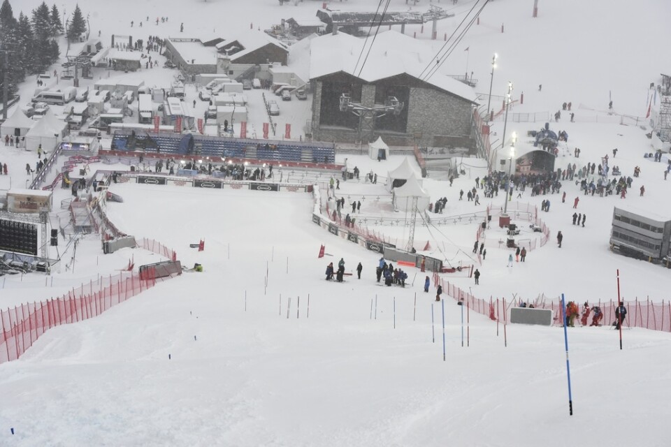 Det blir ingen världscupslalom i Val d'Isère under lördagen. Arkivbild