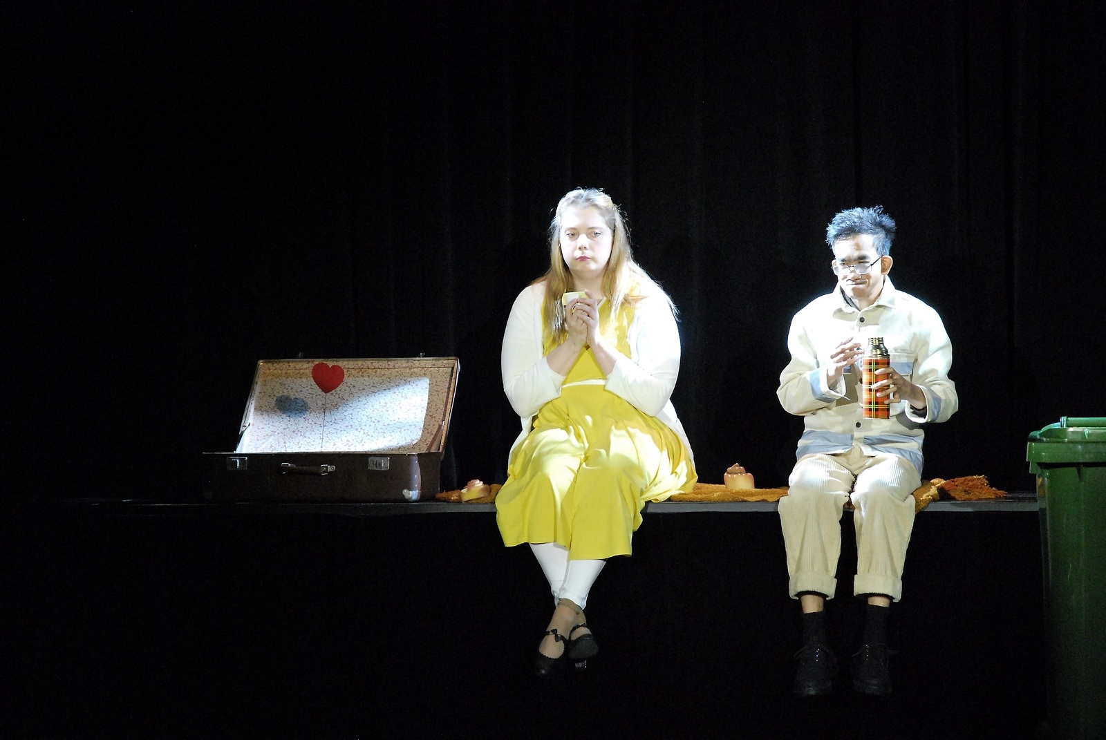 Therese Kvist och Tryggve Algeus i en scen i The Erased. Foto: Gunilla Wedding