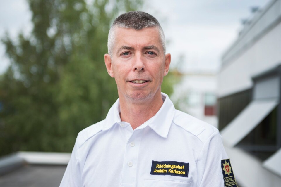 Joakim Karlsson, räddningschef på räddningstjänsten Värend.