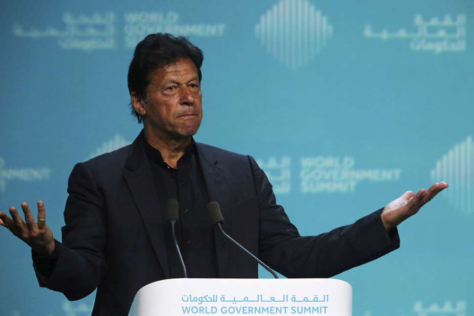 Pakistans premiärminister Imran Khan fördömer attacken. Arkivbild