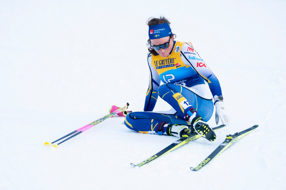 Moa Lundgren under sprintfinalen i Tour de Ski i Lenzerheide den 28 december. Arkivbild.
