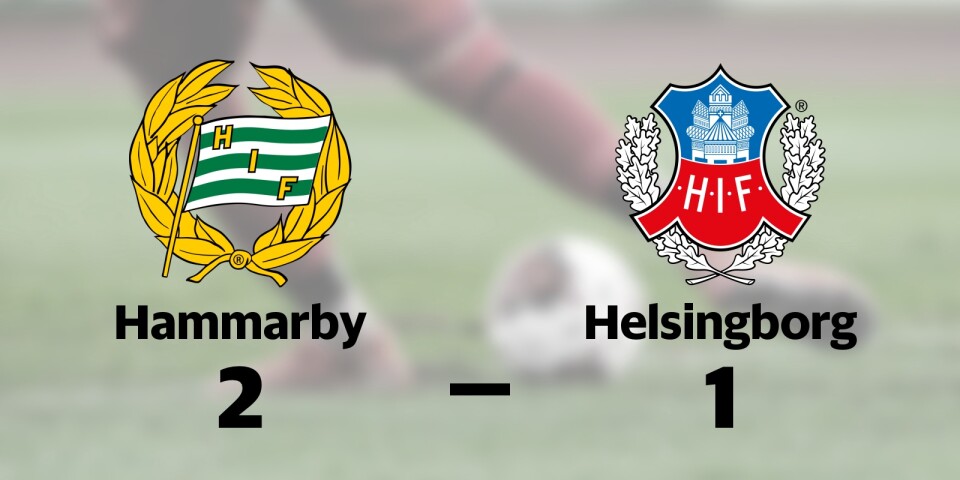 Segerraden förlängd för Hammarby – besegrade Helsingborg