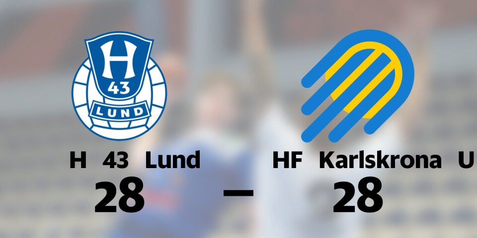 H 43 Lund spelade lika mot HF Karlskrona U