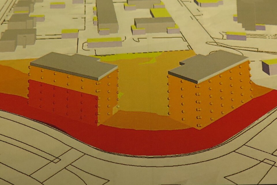 En av kommunens skisser på hur byggnationen på Cirkustomten kan komma att se ut.