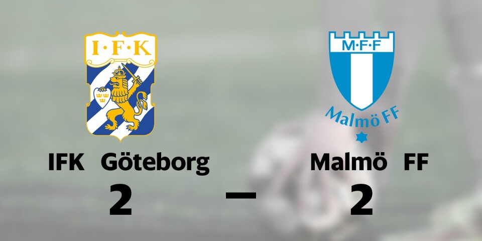 Stark insats när Malmö FF tog poäng borta mot IFK Göteborg