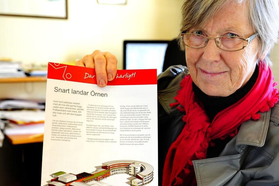Annelise Hed (MP) betecknar åldringscenter Örnen som ett skrytbygge och vill stoppa det.