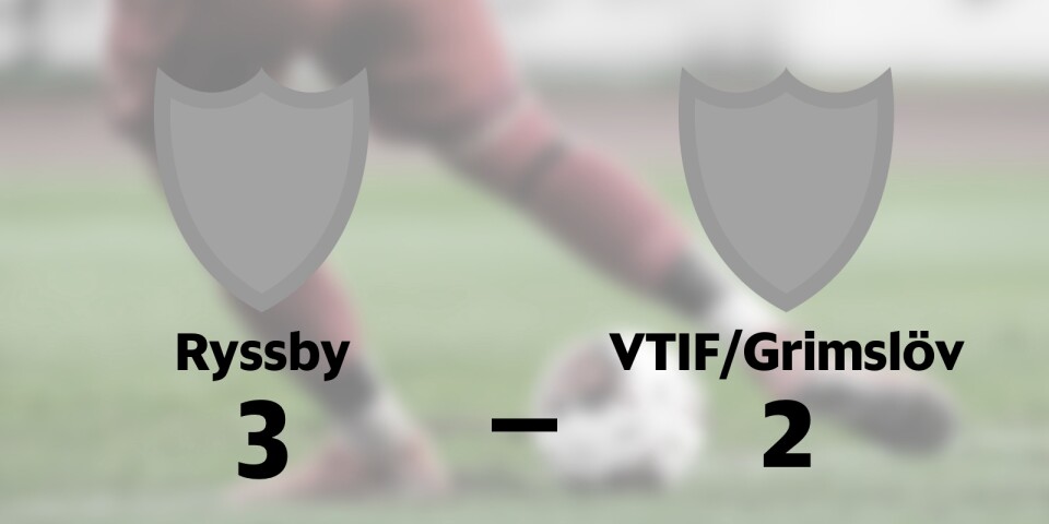 Stark seger för Ryssby i toppmatchen mot VTIF/Grimslöv