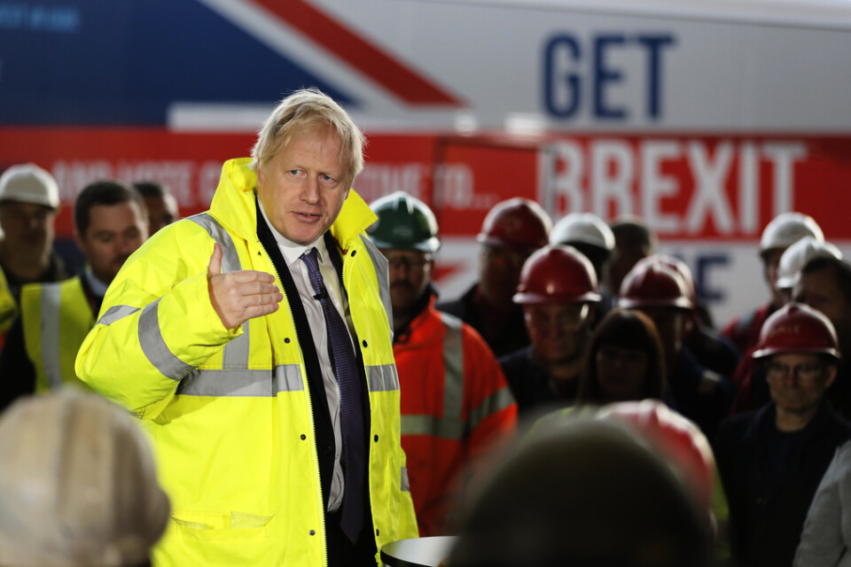 Storbritanniens premiärminister Boris Johnson kampanjade tidigare i veckan i Middlesbrough i England.