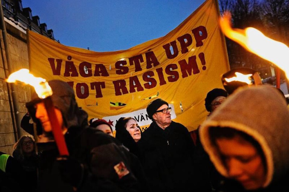 Demonstration mot rasism.