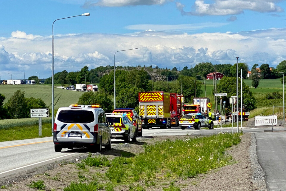 Arkivbild, trafikolycka i Norge.