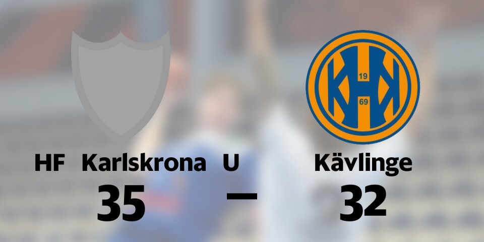 HF Karlskrona U vann mot Kävlinge HK