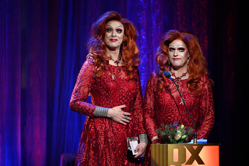 Lady Busty och Miss Shameless tilldelades priset årets "Keep up the good work" på QX-galan tidigare i år. Arkivbild.