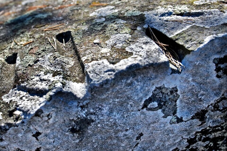 Vid Gedenryds stenbrott, Immeln, bröts sten förr i tiden.
