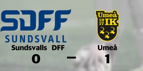 Umeå vann uddamålsseger mot Sundsvalls DFF