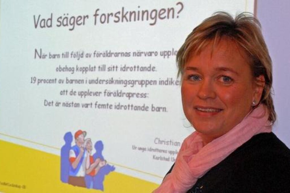 Birgitta Månsson är fyrabarnsmamman som hjälper idrottsledare att hantera idrottsföräldrar. Bild: Jan Ohlsson