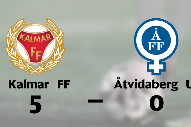 Utklassning när Kalmar FF besegrade Åtvidaberg U19